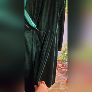 SHEIN Teal Satin Dress